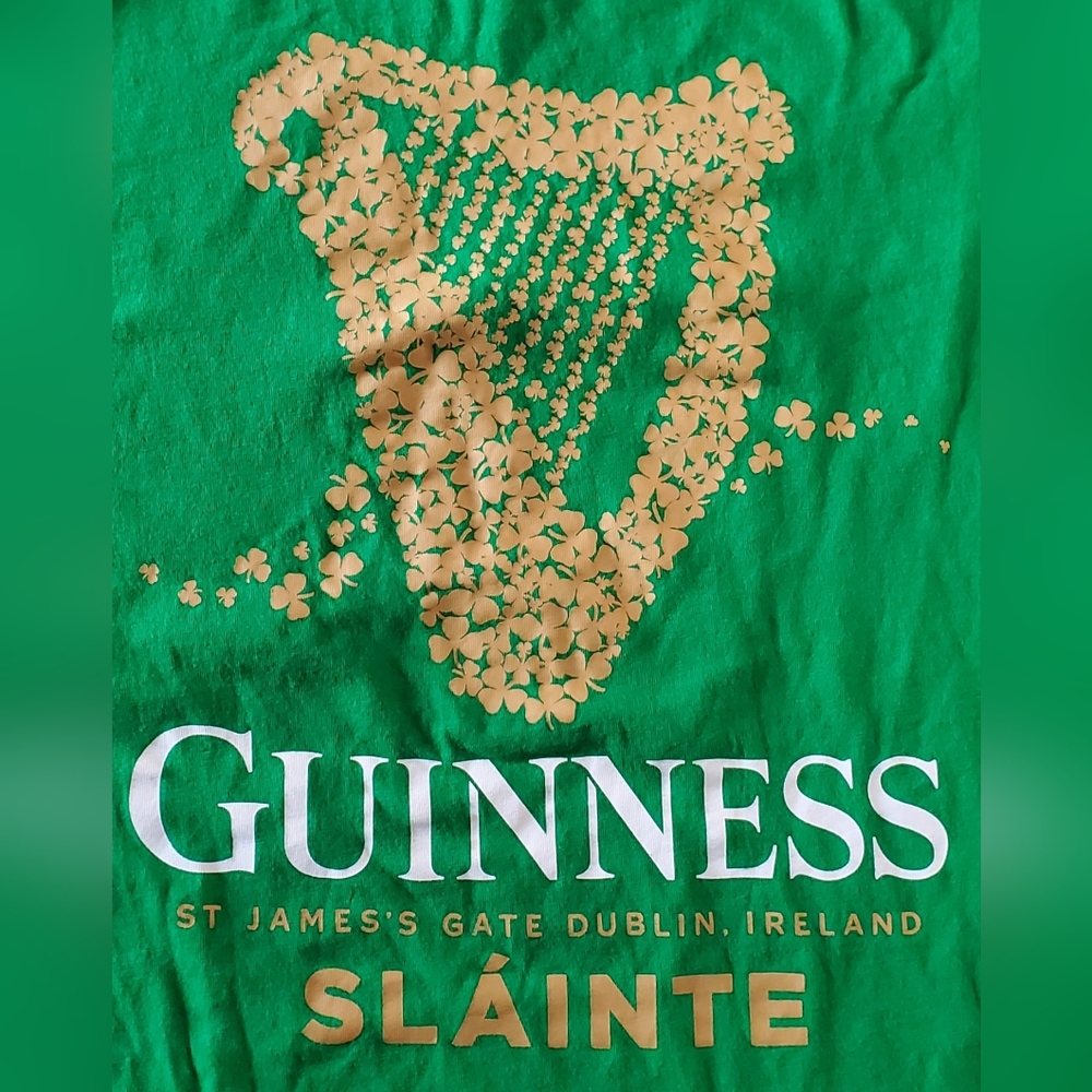 Guinness Mens Slainte Harp St James Gate Dublin Ireland T-Shirt - Size XXL - EUC